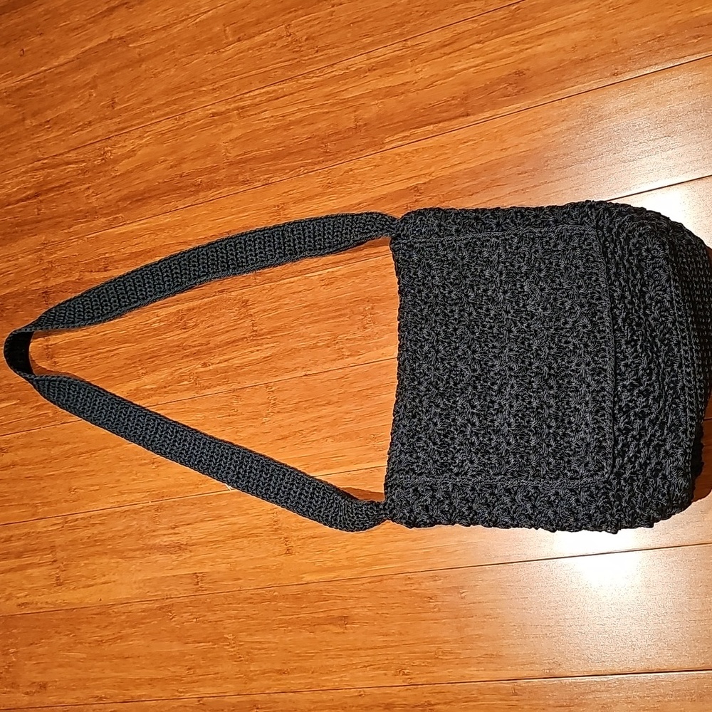 Black Crochet Shoulder Bag